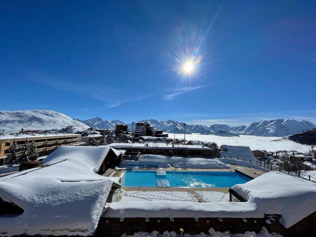 Superbe Studio Avec Vue Exceptionnelle Alpe d'Huez Exterior photo